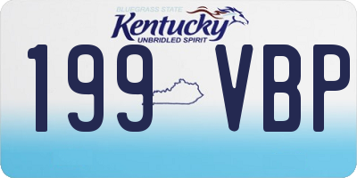 KY license plate 199VBP
