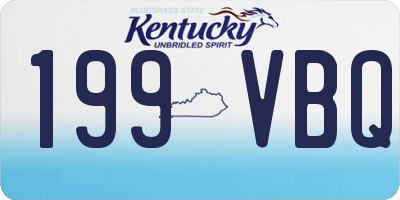 KY license plate 199VBQ
