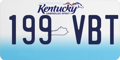 KY license plate 199VBT
