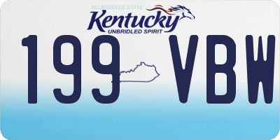 KY license plate 199VBW