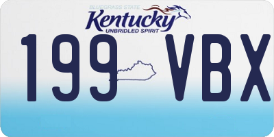KY license plate 199VBX