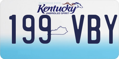 KY license plate 199VBY