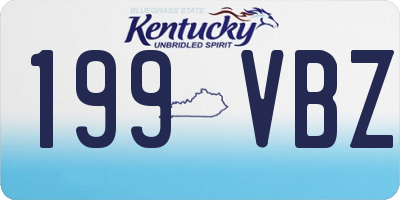 KY license plate 199VBZ