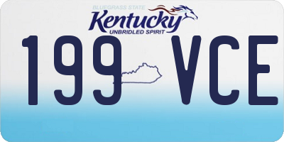 KY license plate 199VCE