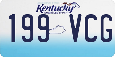 KY license plate 199VCG