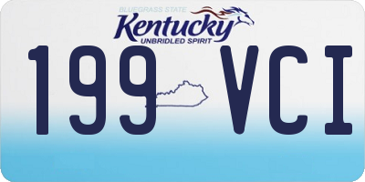 KY license plate 199VCI
