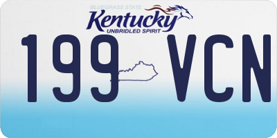 KY license plate 199VCN