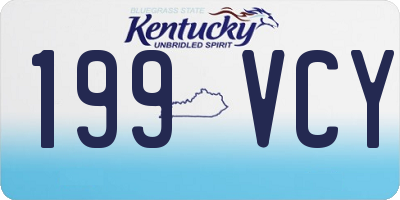 KY license plate 199VCY