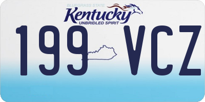 KY license plate 199VCZ