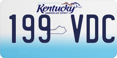 KY license plate 199VDC