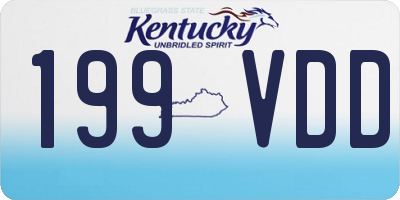 KY license plate 199VDD