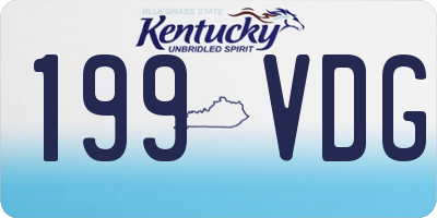 KY license plate 199VDG