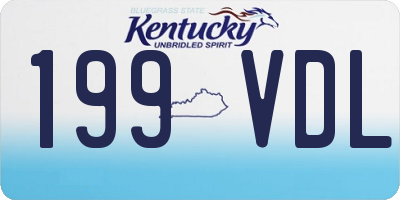 KY license plate 199VDL