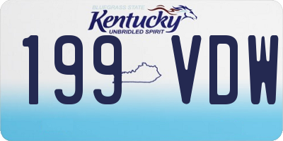 KY license plate 199VDW