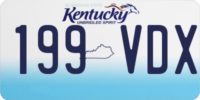 KY license plate 199VDX