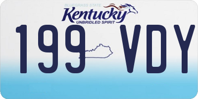 KY license plate 199VDY