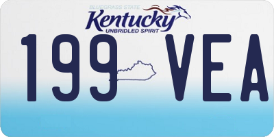 KY license plate 199VEA