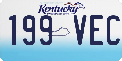 KY license plate 199VEC