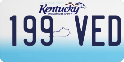 KY license plate 199VED