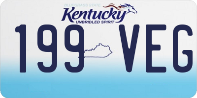 KY license plate 199VEG