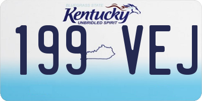 KY license plate 199VEJ