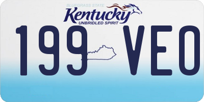 KY license plate 199VEO