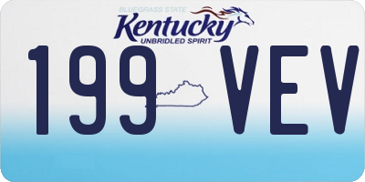 KY license plate 199VEV