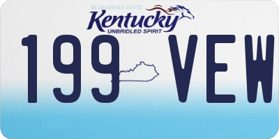 KY license plate 199VEW
