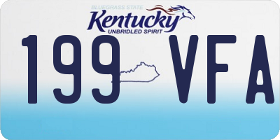 KY license plate 199VFA