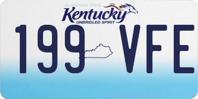 KY license plate 199VFE
