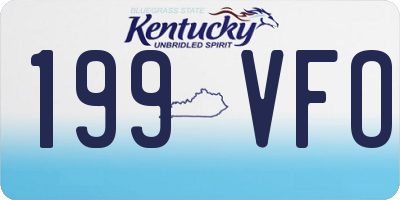 KY license plate 199VFO
