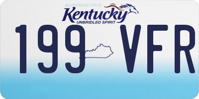 KY license plate 199VFR