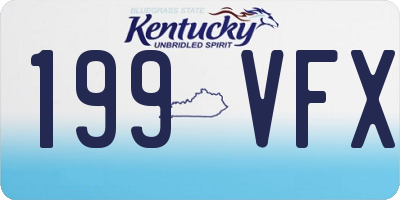 KY license plate 199VFX