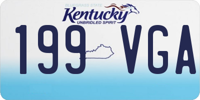 KY license plate 199VGA