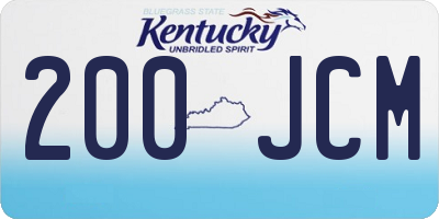 KY license plate 200JCM