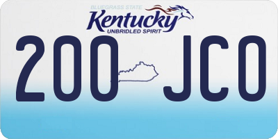 KY license plate 200JCO