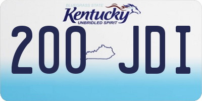 KY license plate 200JDI