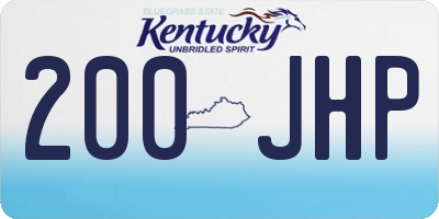 KY license plate 200JHP
