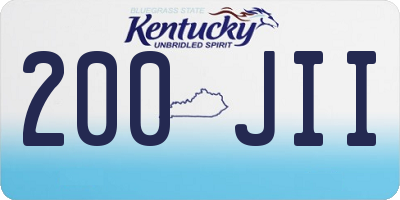 KY license plate 200JII
