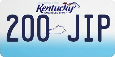 KY license plate 200JIP