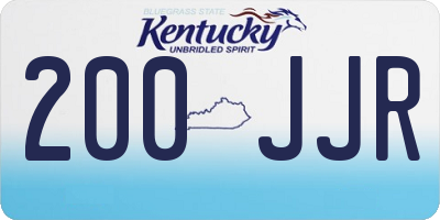 KY license plate 200JJR