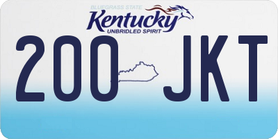 KY license plate 200JKT