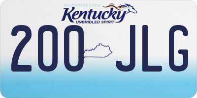 KY license plate 200JLG