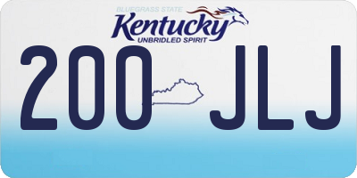 KY license plate 200JLJ