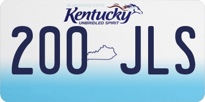 KY license plate 200JLS
