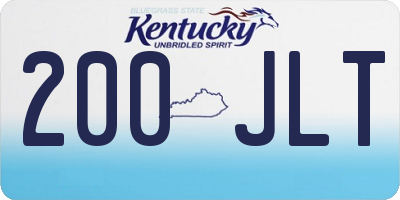 KY license plate 200JLT