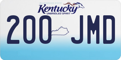 KY license plate 200JMD