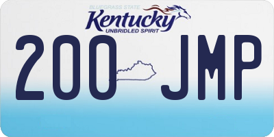 KY license plate 200JMP