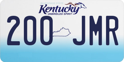 KY license plate 200JMR