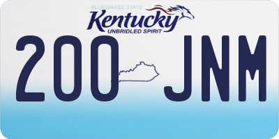 KY license plate 200JNM